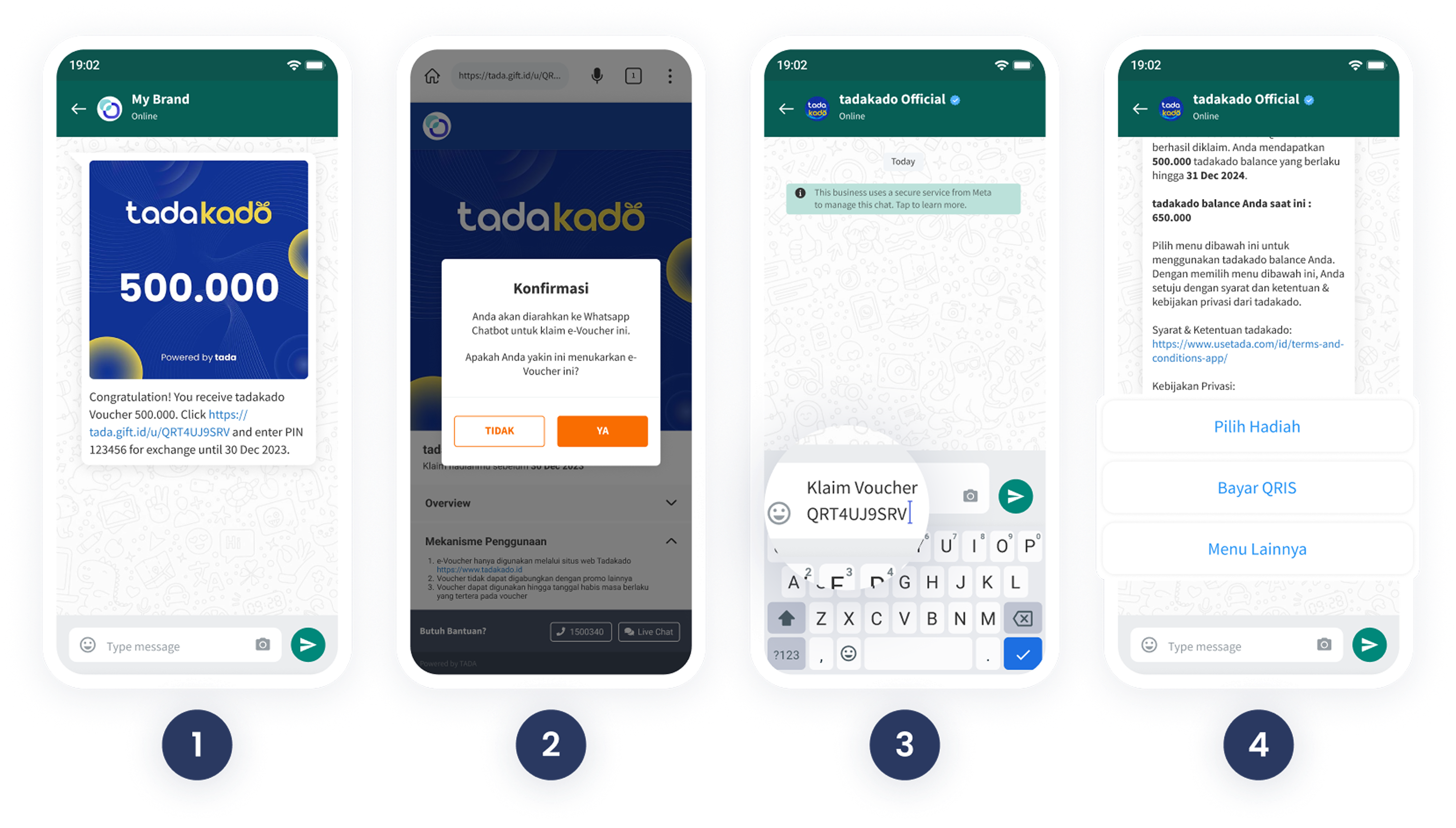 Cara menggunakan voucher digital tadakado