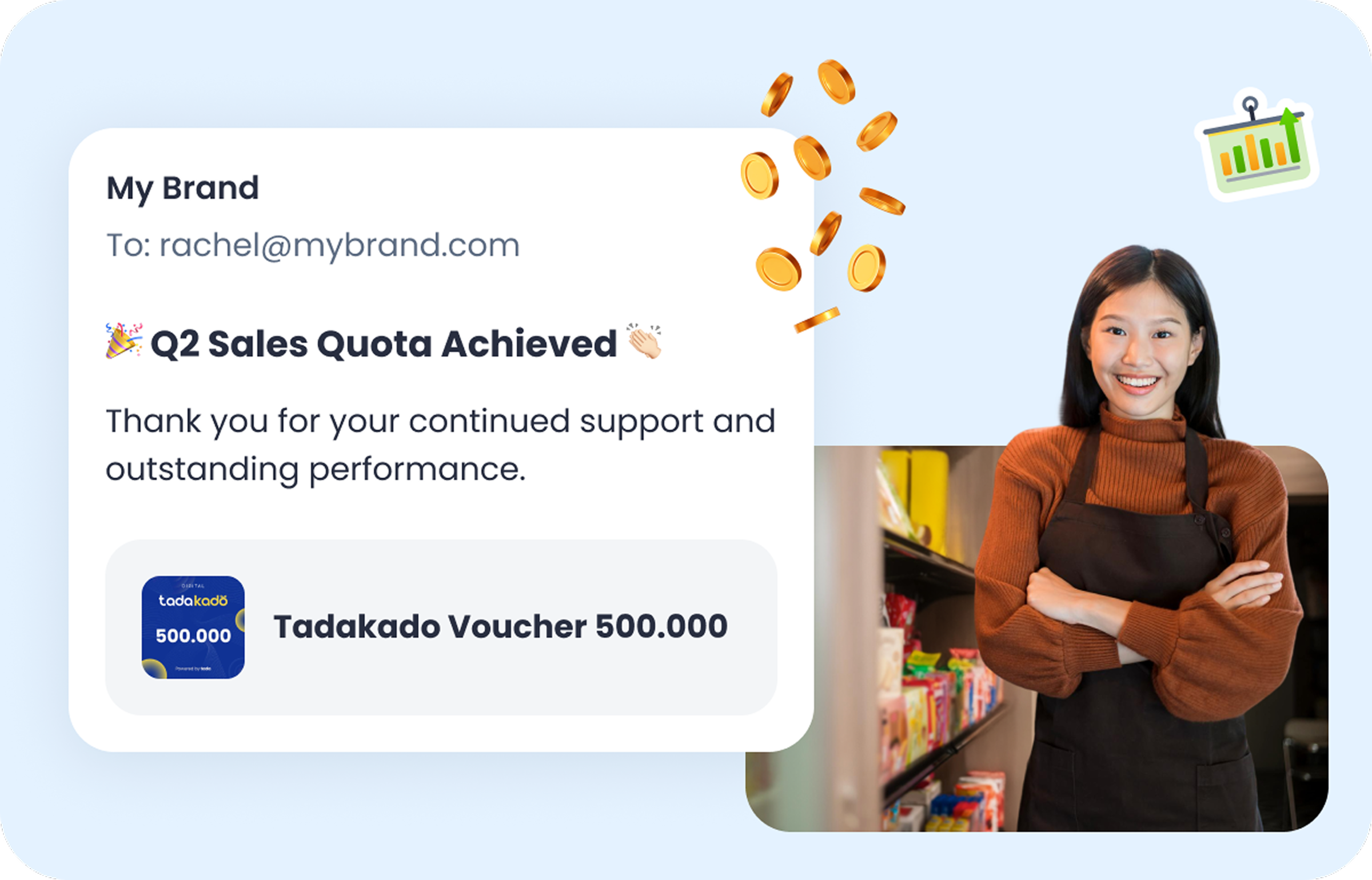 Voucher insentif channel mitra dan distributor tadakado